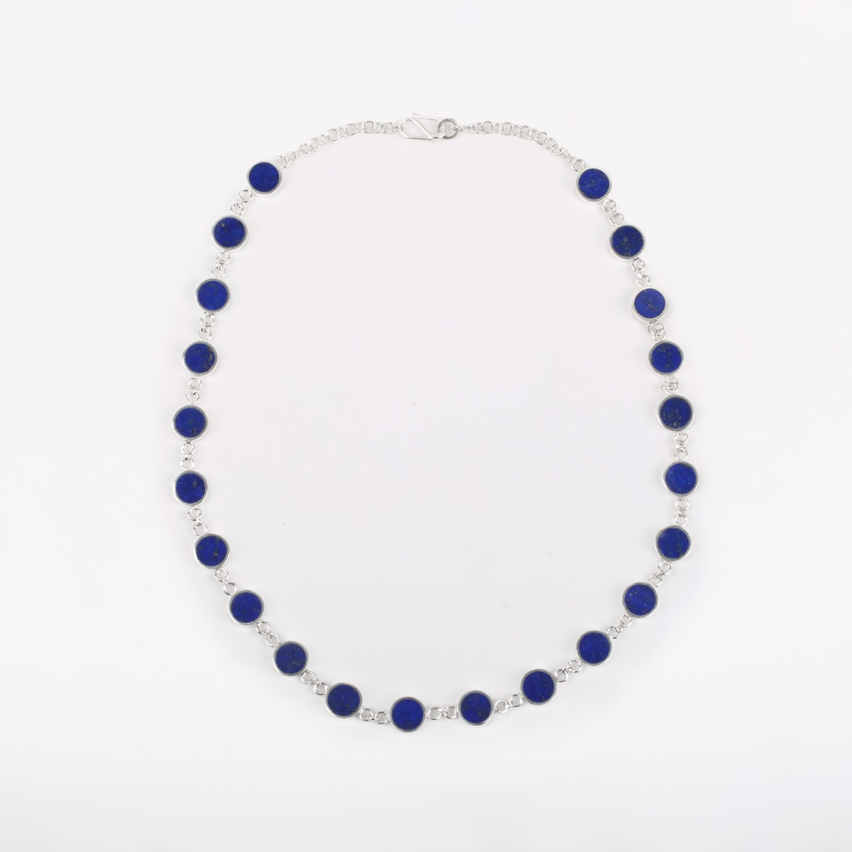Lapis Riviere Necklace, Ring, Earrings | Silver Jewelry Set 2