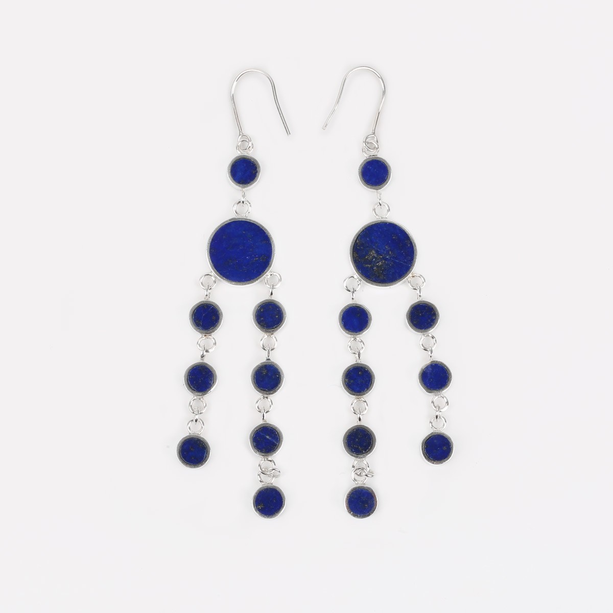 Lapis Riviere Necklace, Ring, Earrings | Silver Jewelry Set 3