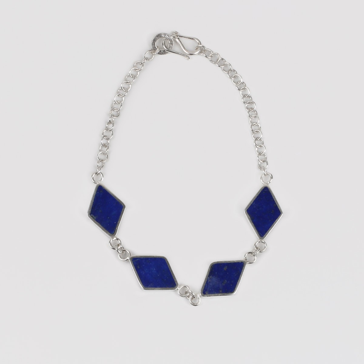 Lapis Hook Earrings, Ring, Bracelet | Silver Jewelry Set 3