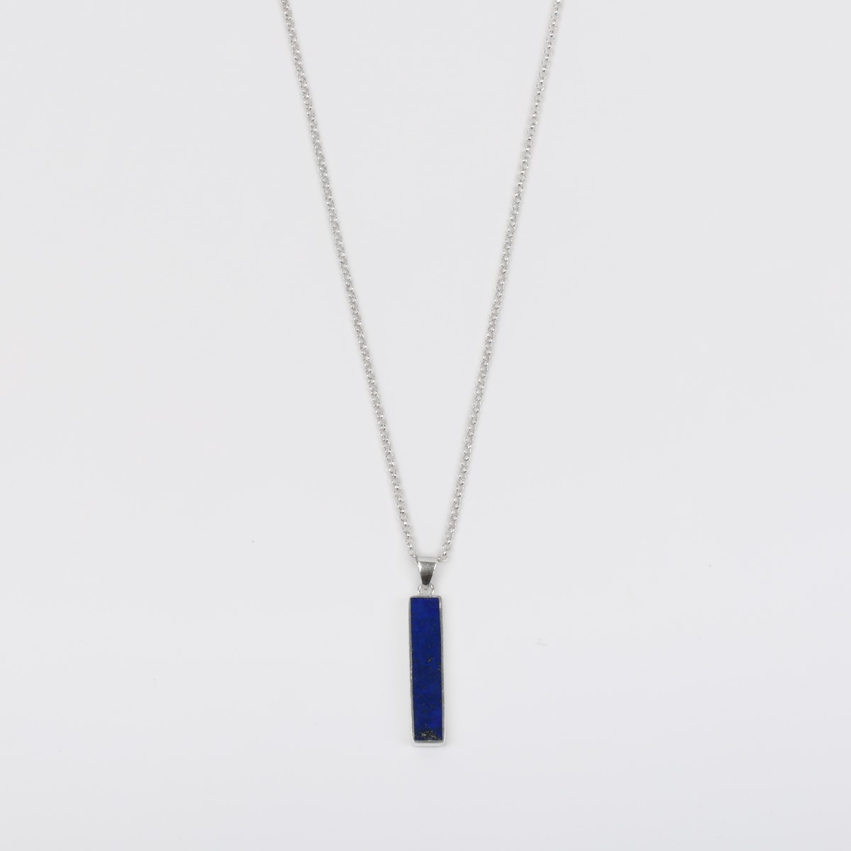 Flat Rectangle Pendant & Ring Silver Set 3