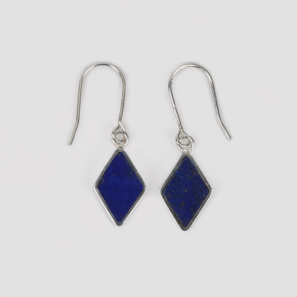 Lapis Hook Earrings | Dangle Marquise Silver Earrings 1
