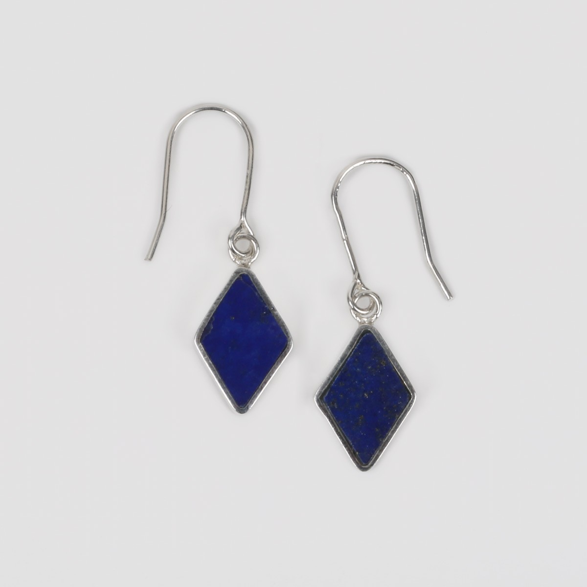 Lapis Hook Earrings | Dangle Marquise Silver Earrings 2