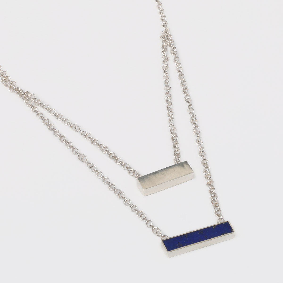 Lapis Lazuli Silver Pendant | Double Stranded Drop Locket 3