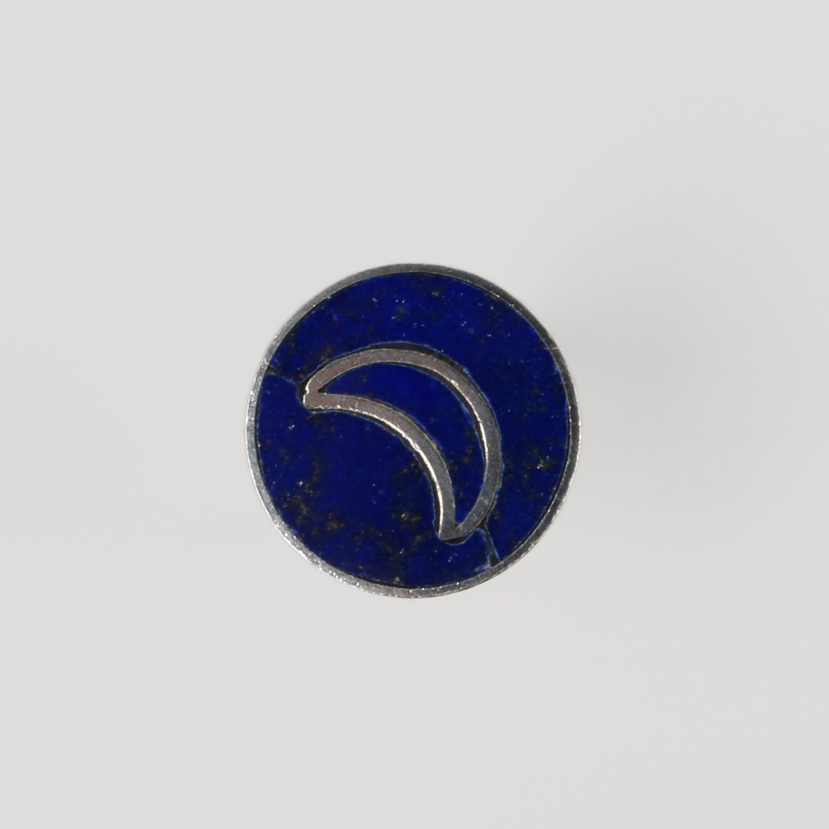 Round Lapis Ring | Flat Ring With Moon Design 3