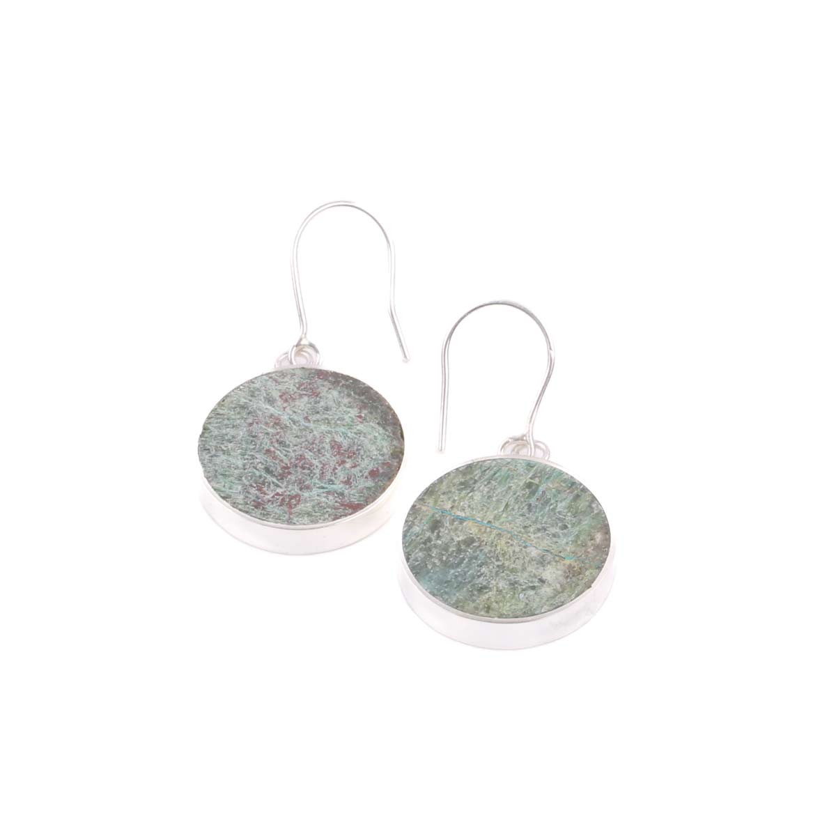Bamyan Turquoise Dangle Earrings | Silver Hook Earrings 2