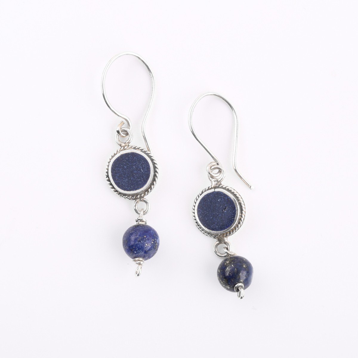 Lapis Lazuli Dangle | Silver Earrings 1