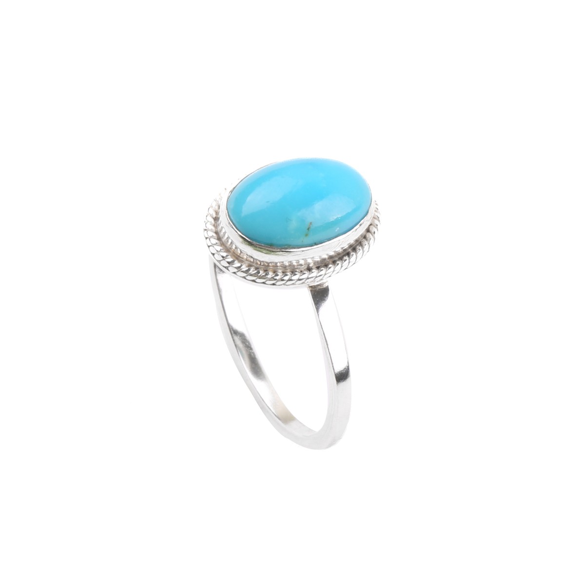Turquoise Silver Ring | Ellipse Silver Ring 2