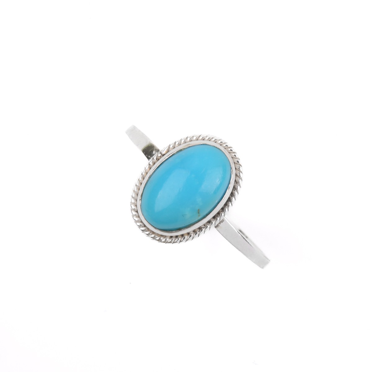 Turquoise Silver Ring | Ellipse Silver Ring 3