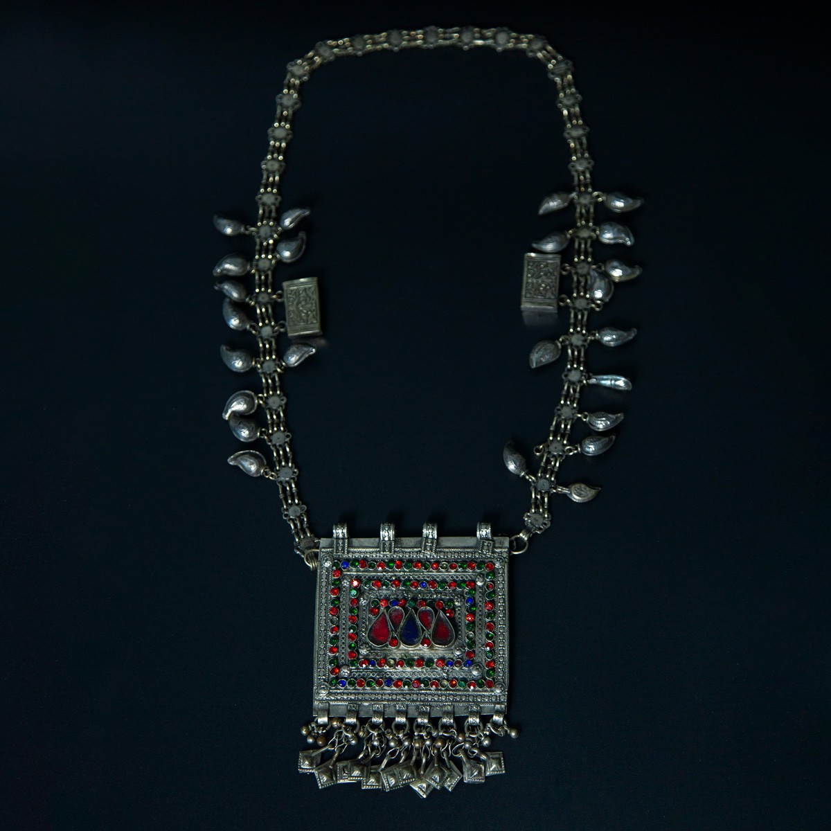Antique Tribal Chandelier Pendant | Silver Afghan Style Locket 1