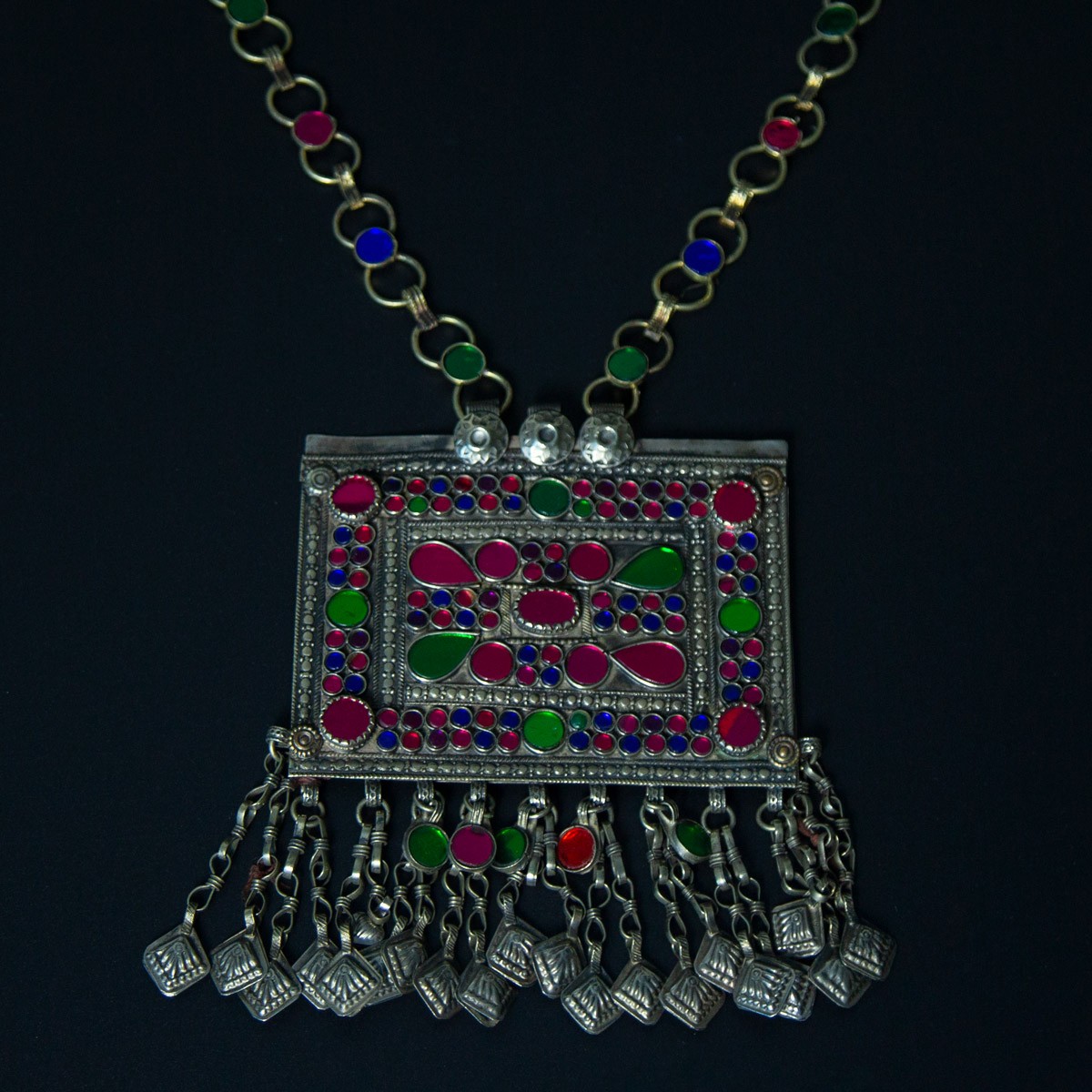 Ancient Style Chandelier Pendant | Silver Tribal Afghan Locket 2
