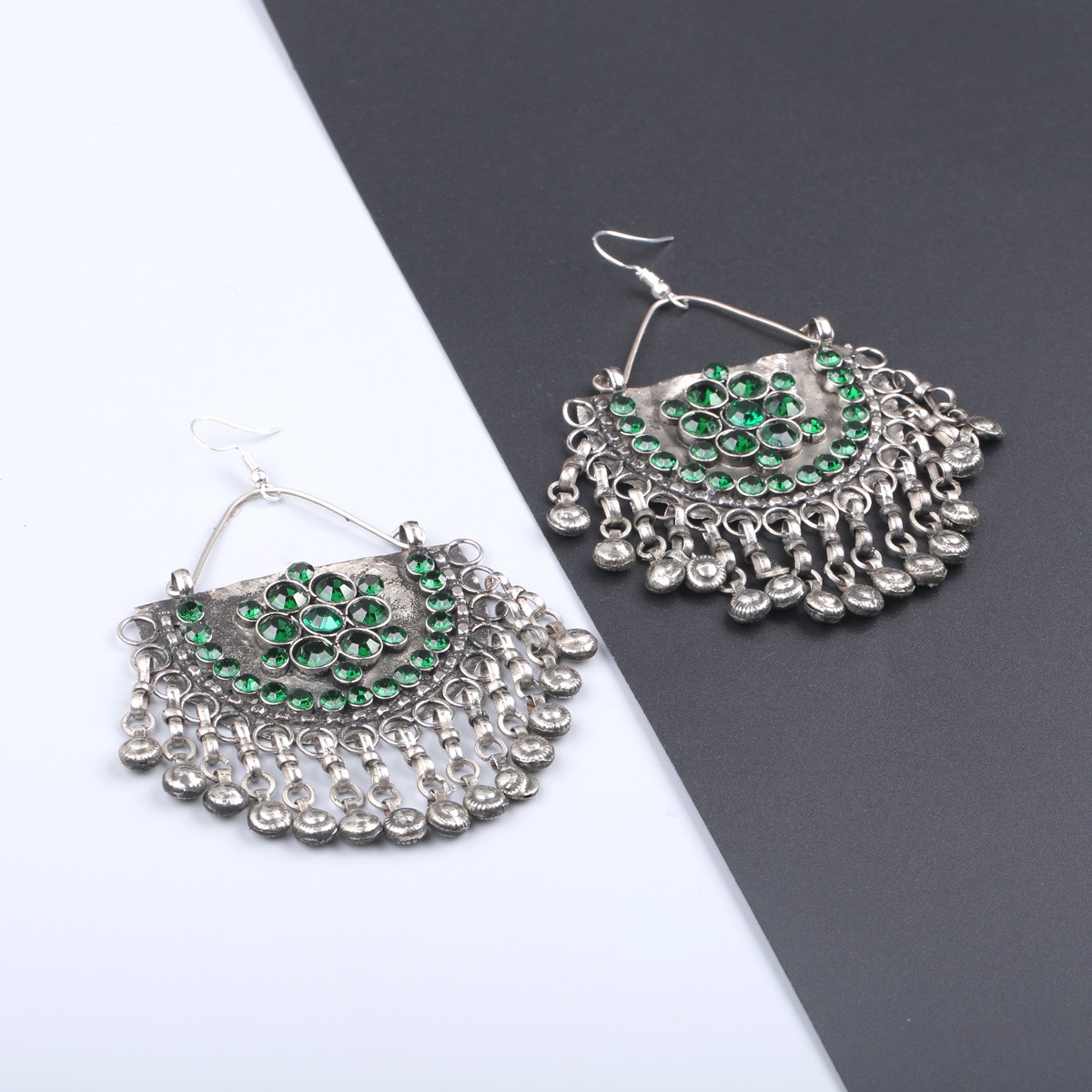 Bronze Tribal Chandelier | Afghan Vintage Earrings 3