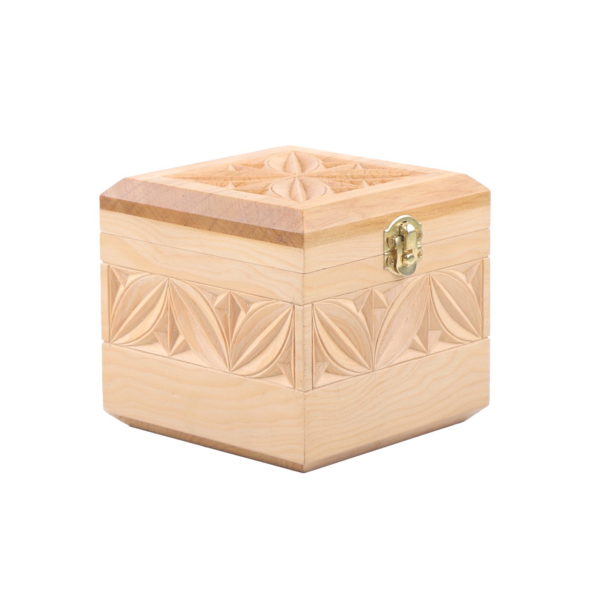 Archa Wooden Watch Box | Square Carved Mini Gift Box 4