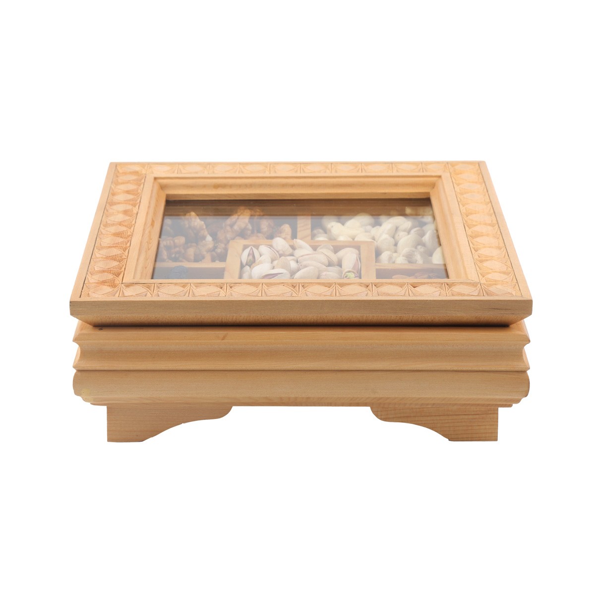 Archa Wooden Dry Fruits Plate | Square Candy Dish 2