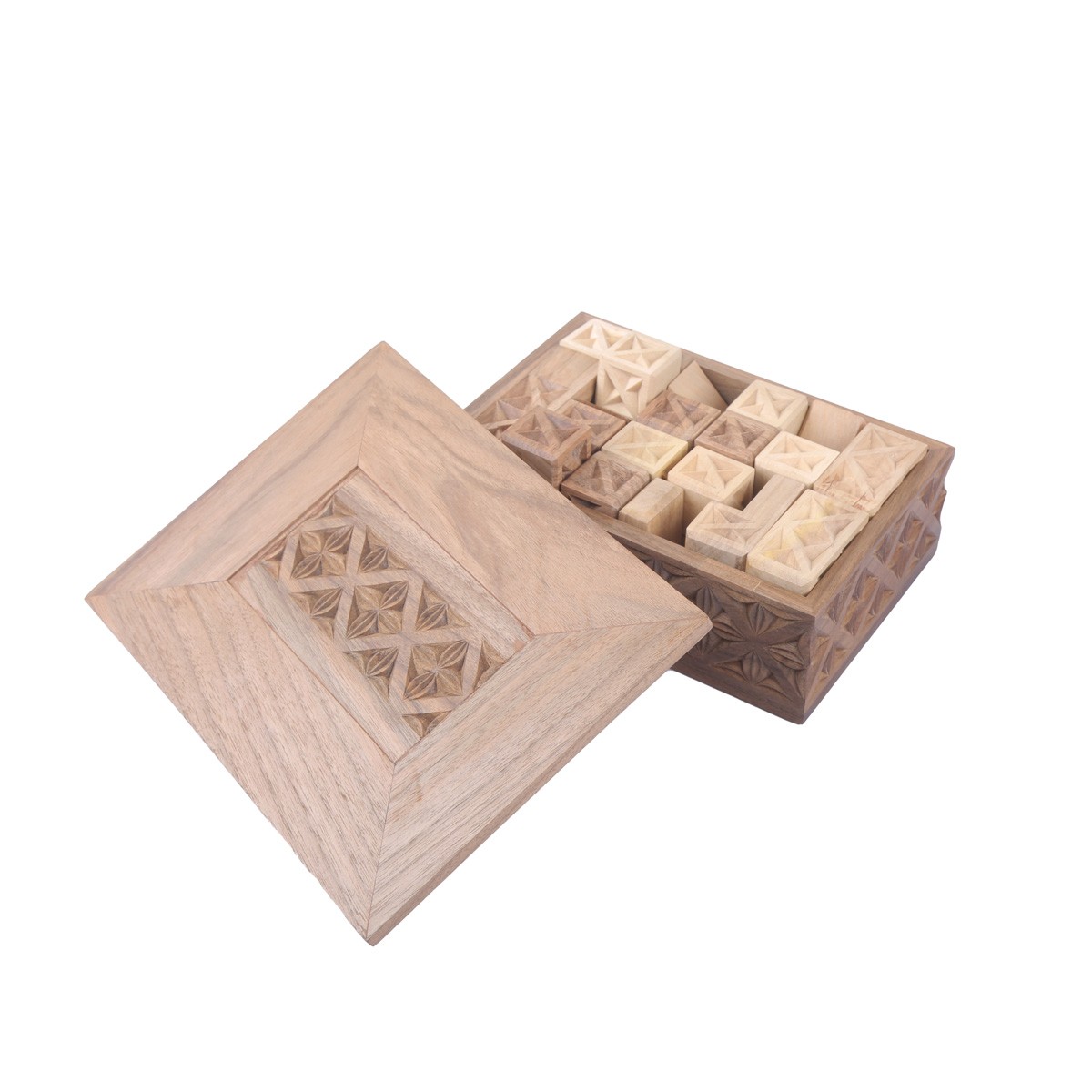Walnut Wood Chess Set | Carved Chess Board & Pieces 4