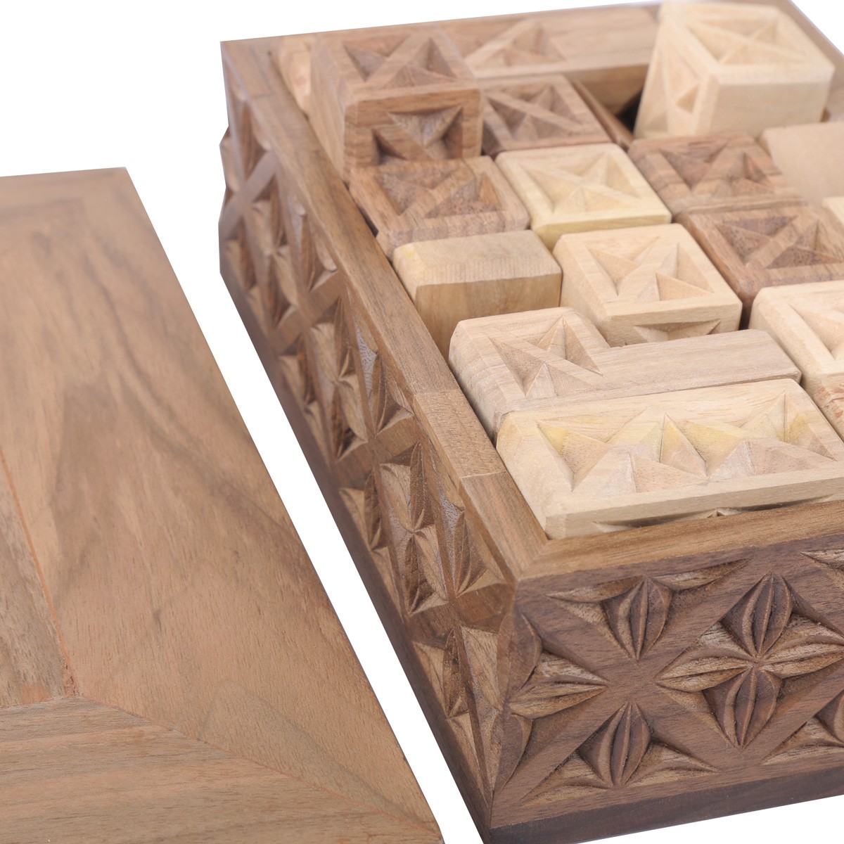 Walnut Wood Chess Set | Carved Chess Board & Pieces 5