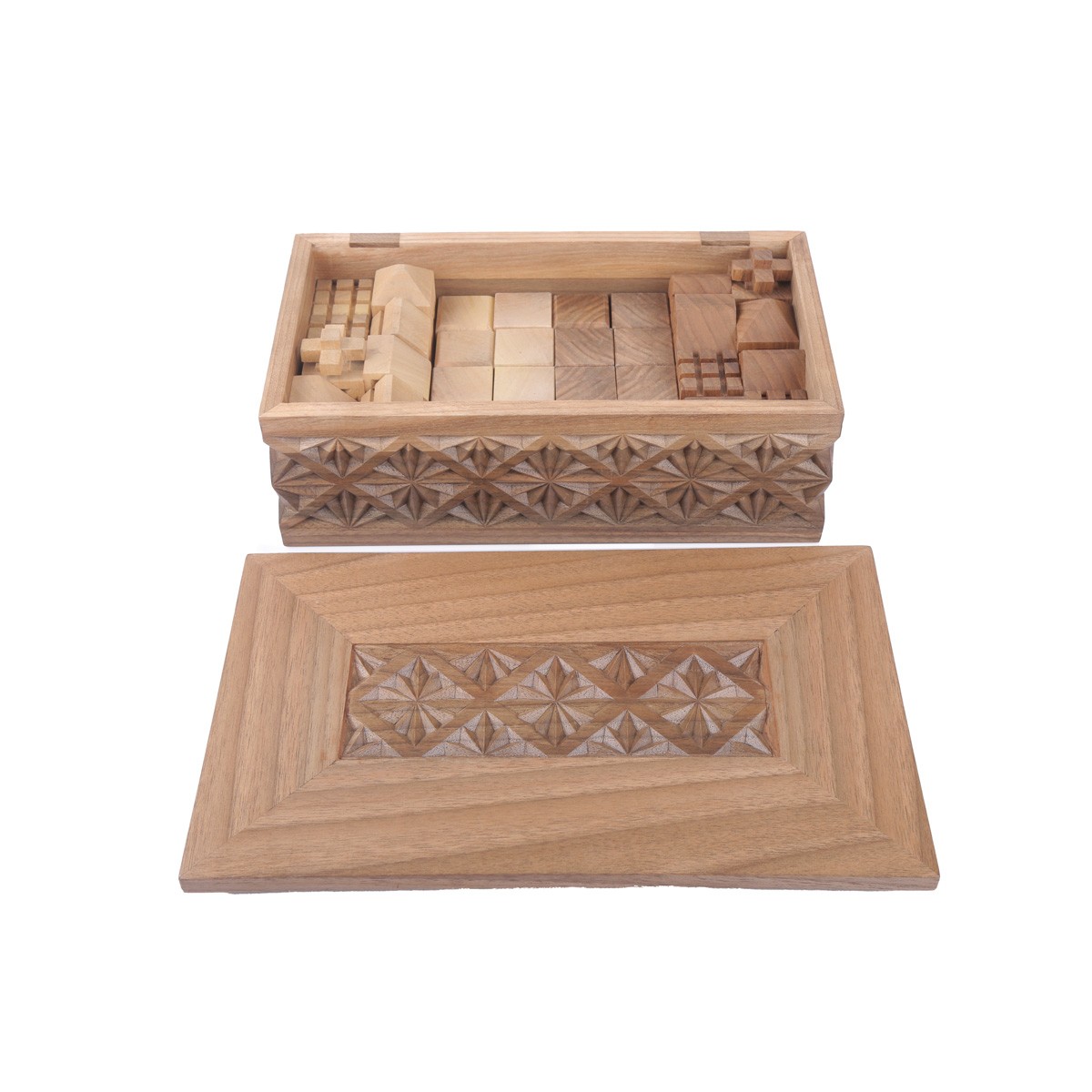 Archa Wood Carved Chess Set | Nuristani Chess Board & Pieces 4