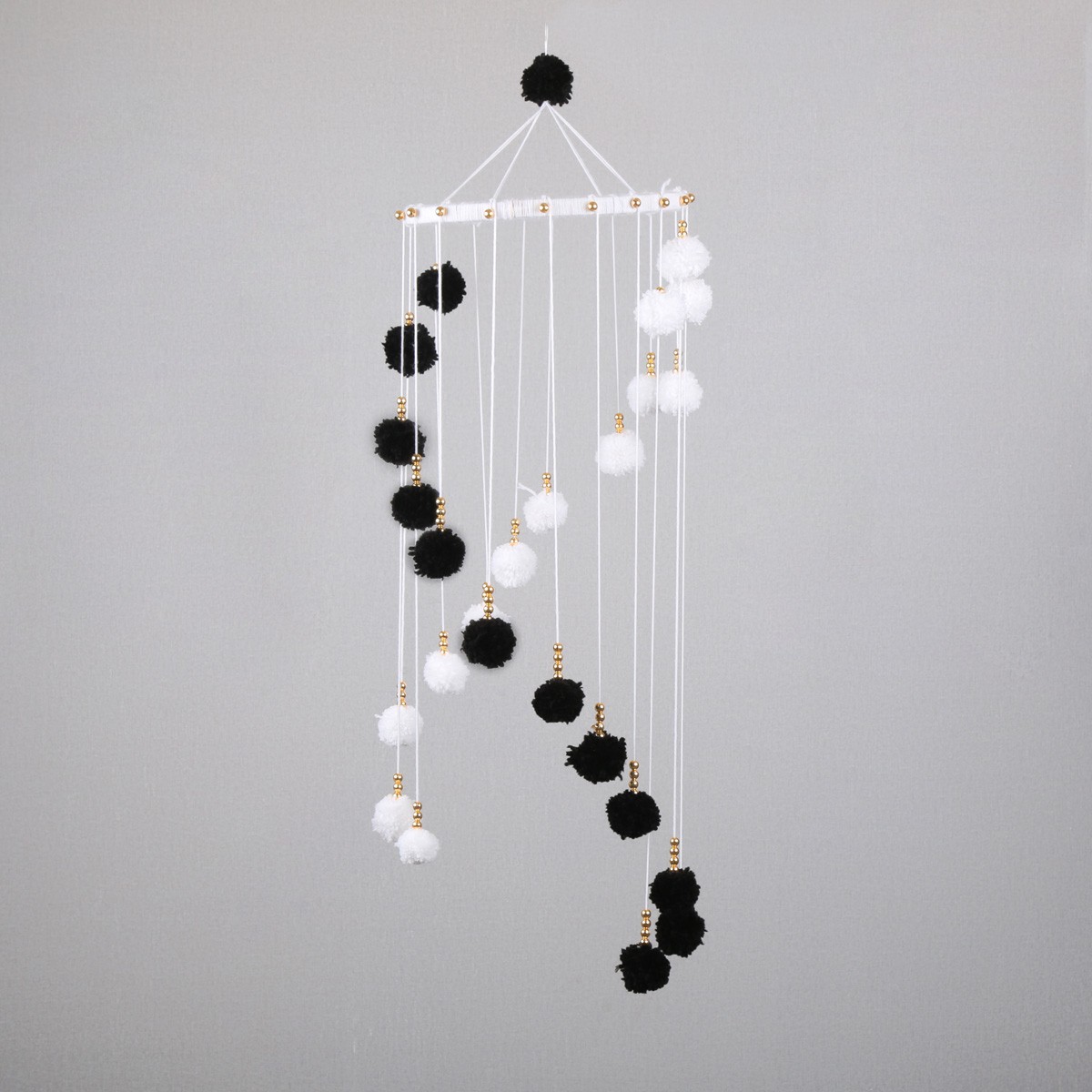Black & White Decorative Wind Chimes | Beaded Wind Chimes 1