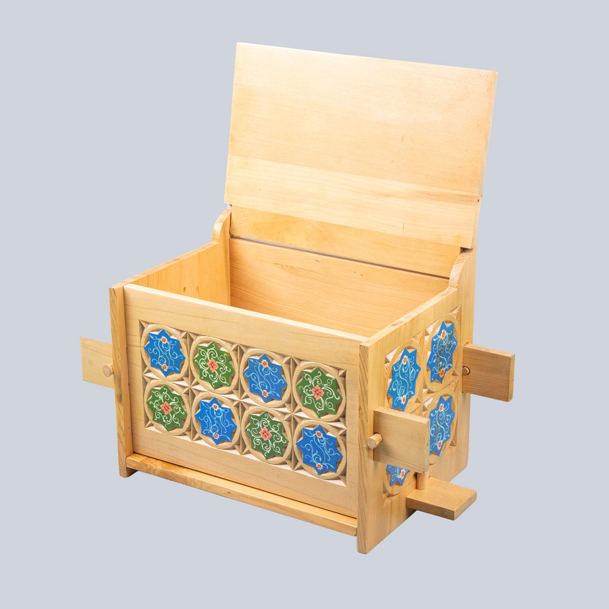 Cedar Wood Nuristani Handmade Box | Antique Rectangle Jewel Box with Beautiful Artwork 3