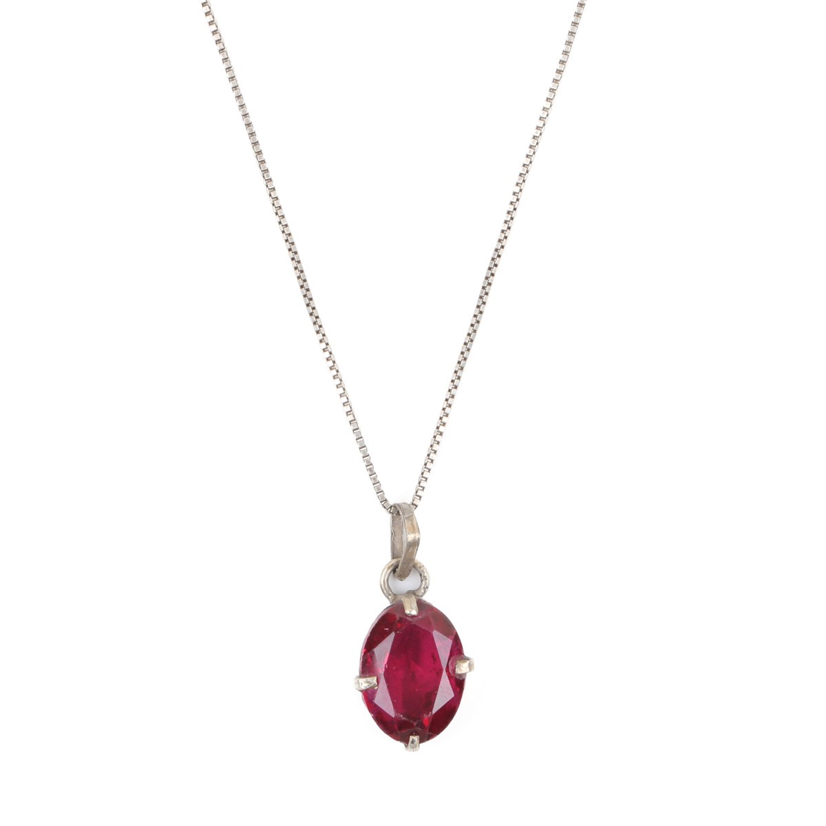 Red Agate Stone Silver Pendant | Gold Platted Drop Chain Locket 1
