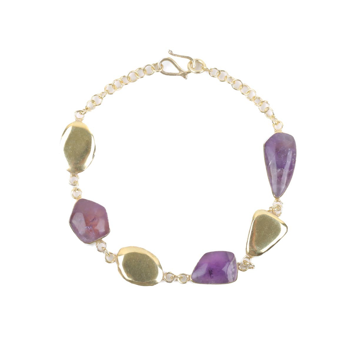 Garnet Stone Chain Bracelet | Gold Plated Birthstone Bracelet 1