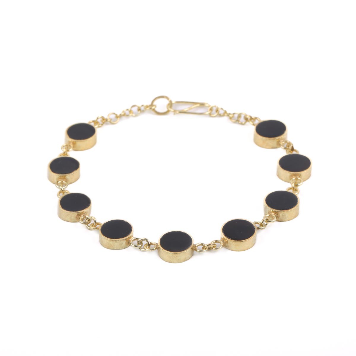 Black Agate Bracelet | Gold Platted Gemstone Bracelet 2