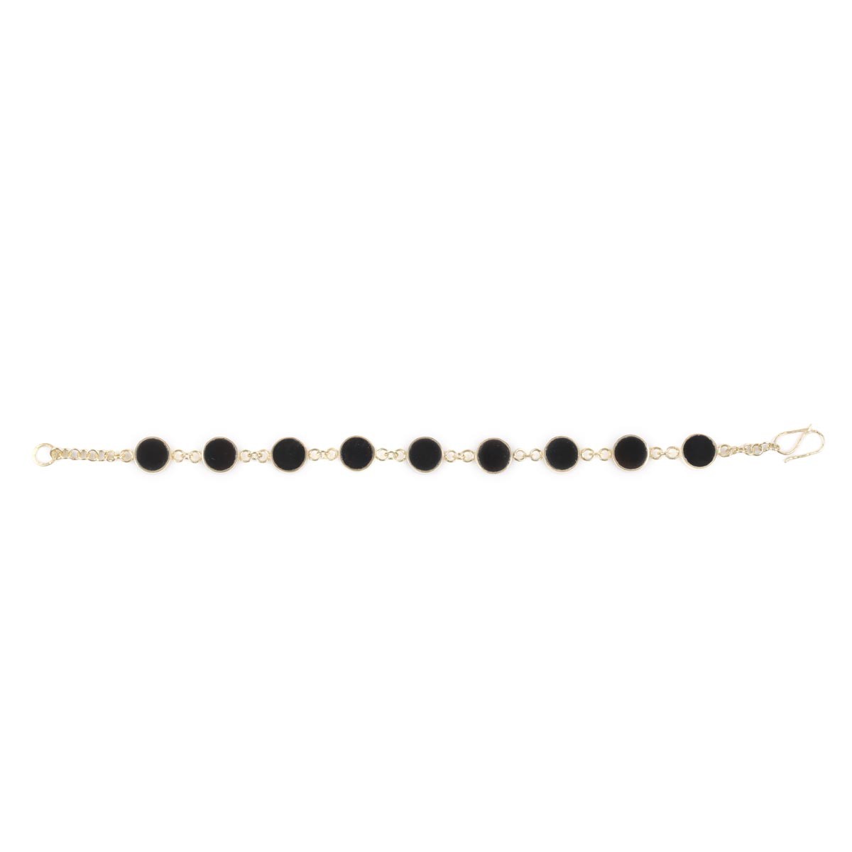Black Agate Bracelet | Gold Platted Gemstone Bracelet 3