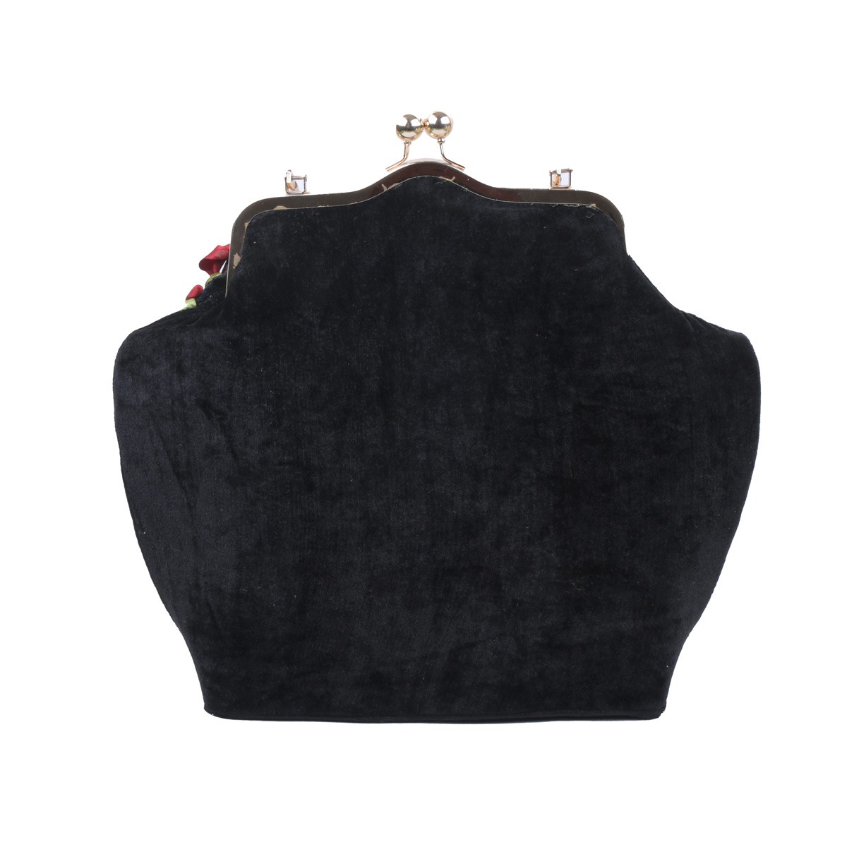 Handmade ribbon women hand bag Black 6