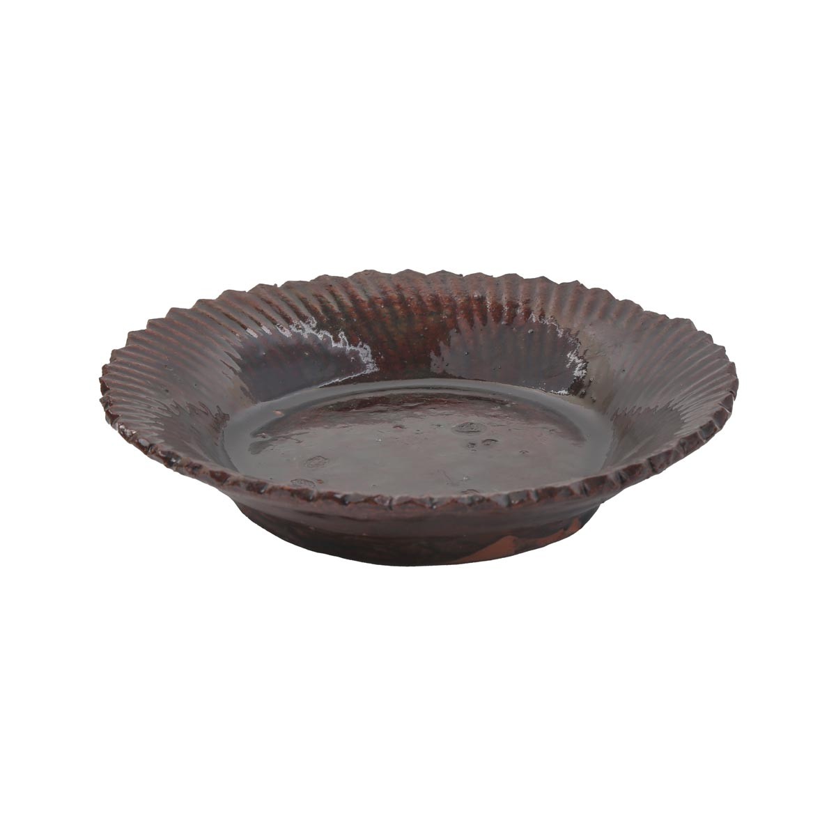 Dark Chocolate Ceramic Fruit Dish | Handmade Footed Candy Dish  2