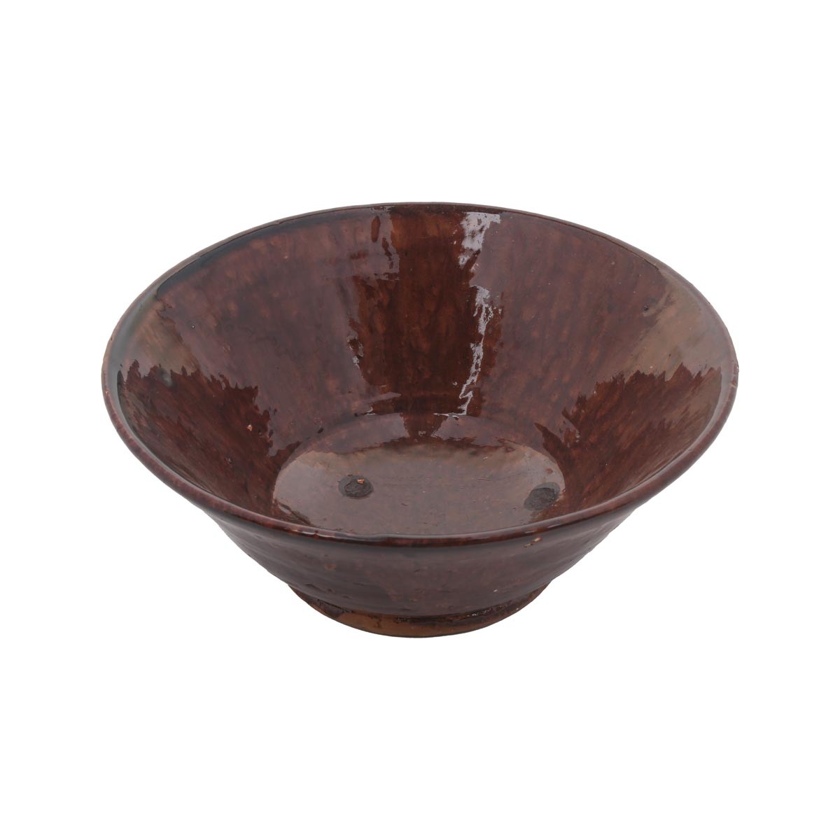 Chocolate Footed Ceramic Large Bowl | Handmade Rustic Ceramic Bowl  2
