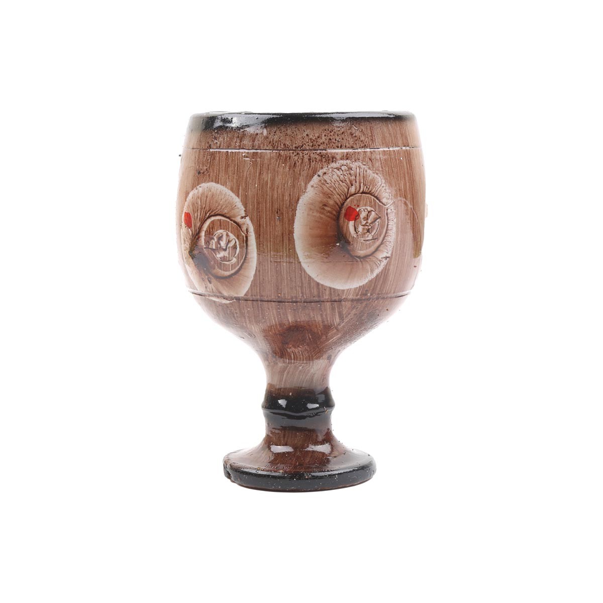Brown Ceramic Glass | Handmade Engraved Glass 1