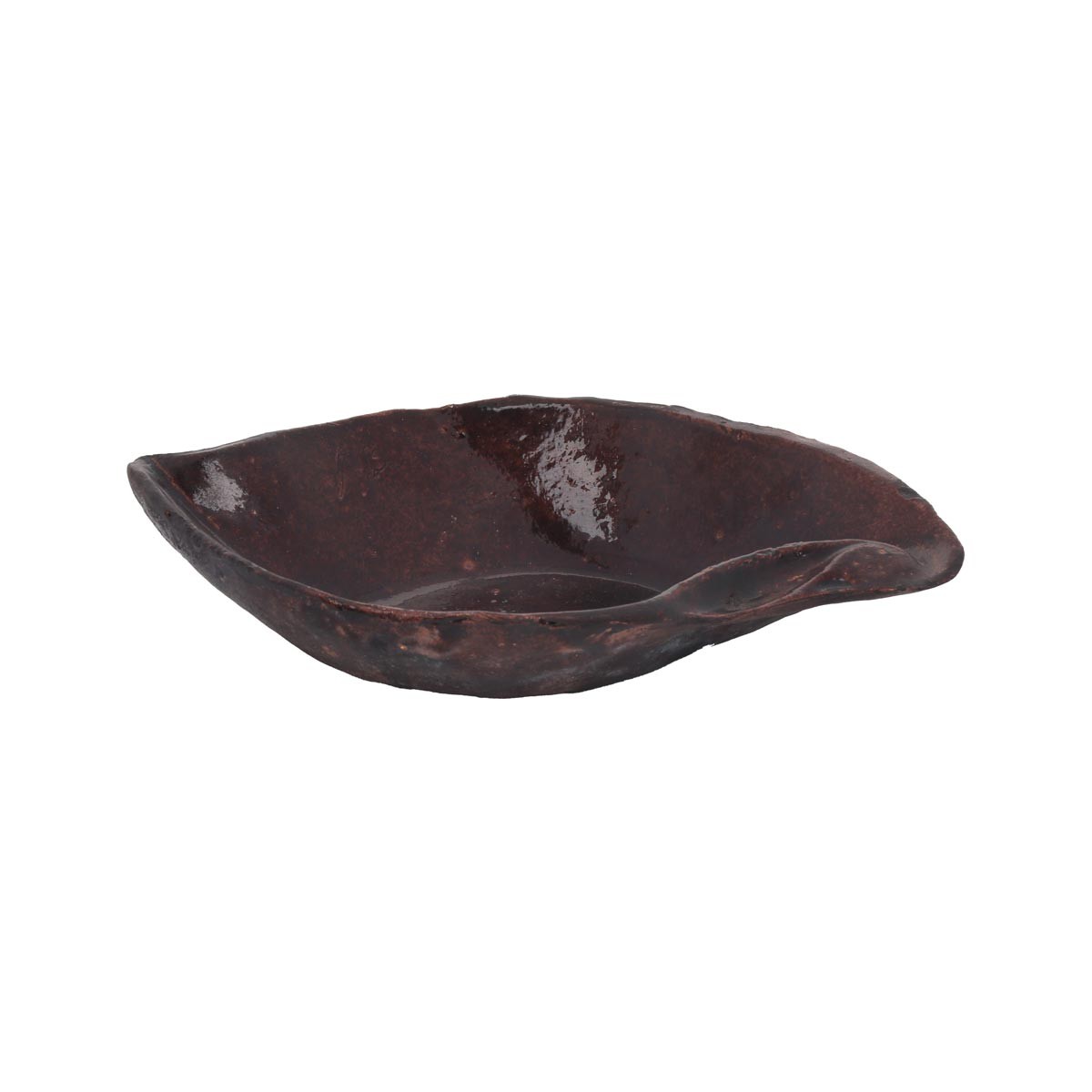 Black Leafy Design Ceramic Bowl | Handmade Rustic Ceramic Candy Bowl  1