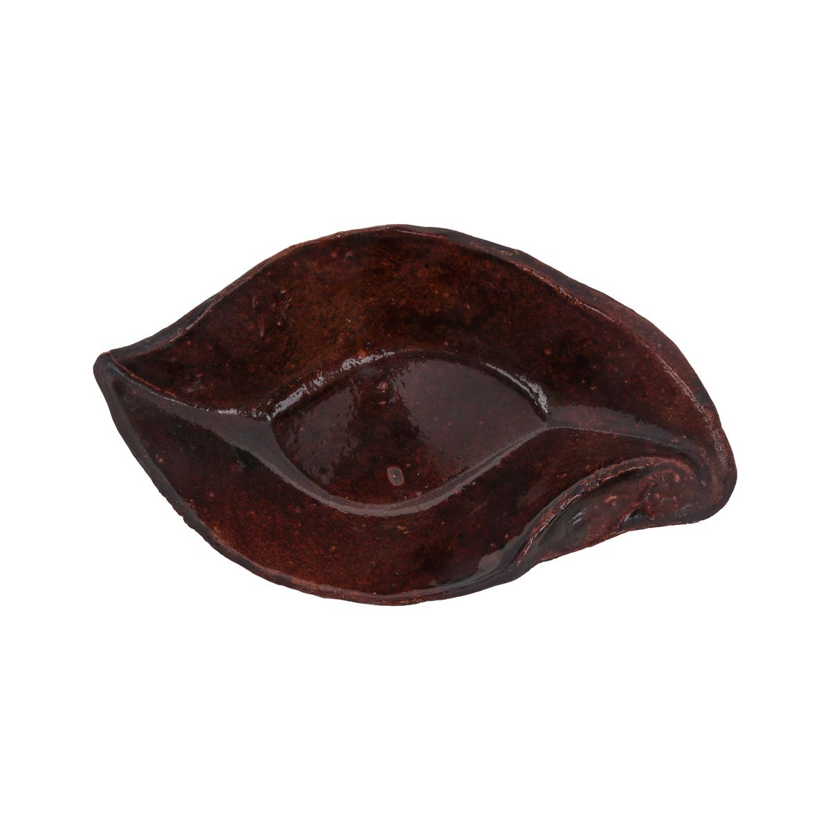 Black Leafy Design Ceramic Bowl | Handmade Rustic Ceramic Candy Bowl  3
