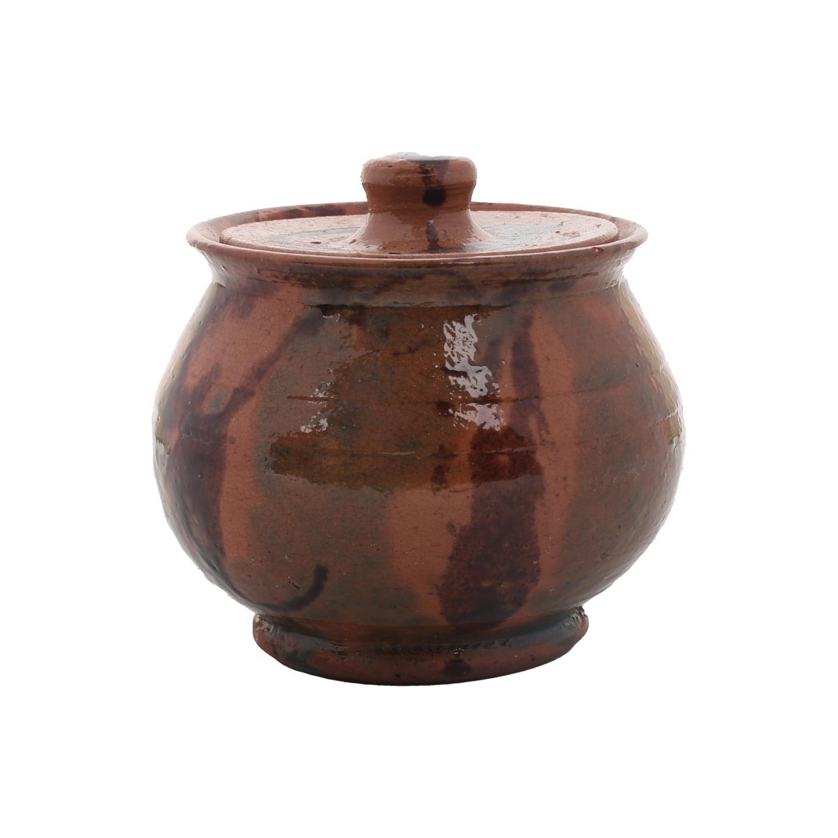 Chocolate Brown Ceramic Sugar Dish | Handmade Black Shaded Sugar Jar with Lid 1