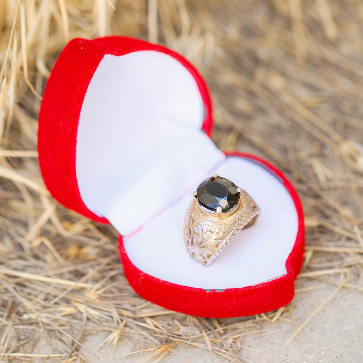 Black Tourmaline Ring | Cocktail Silver Ring 2