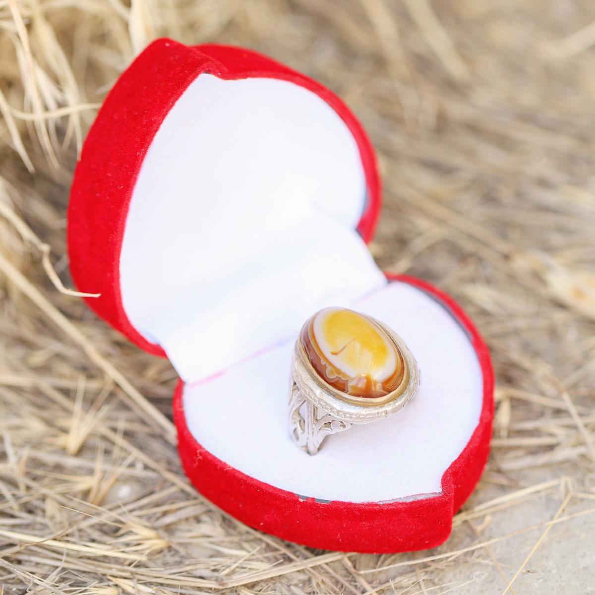 Carnelian Gemstone Ring | Oval Cut Silver Ring 3