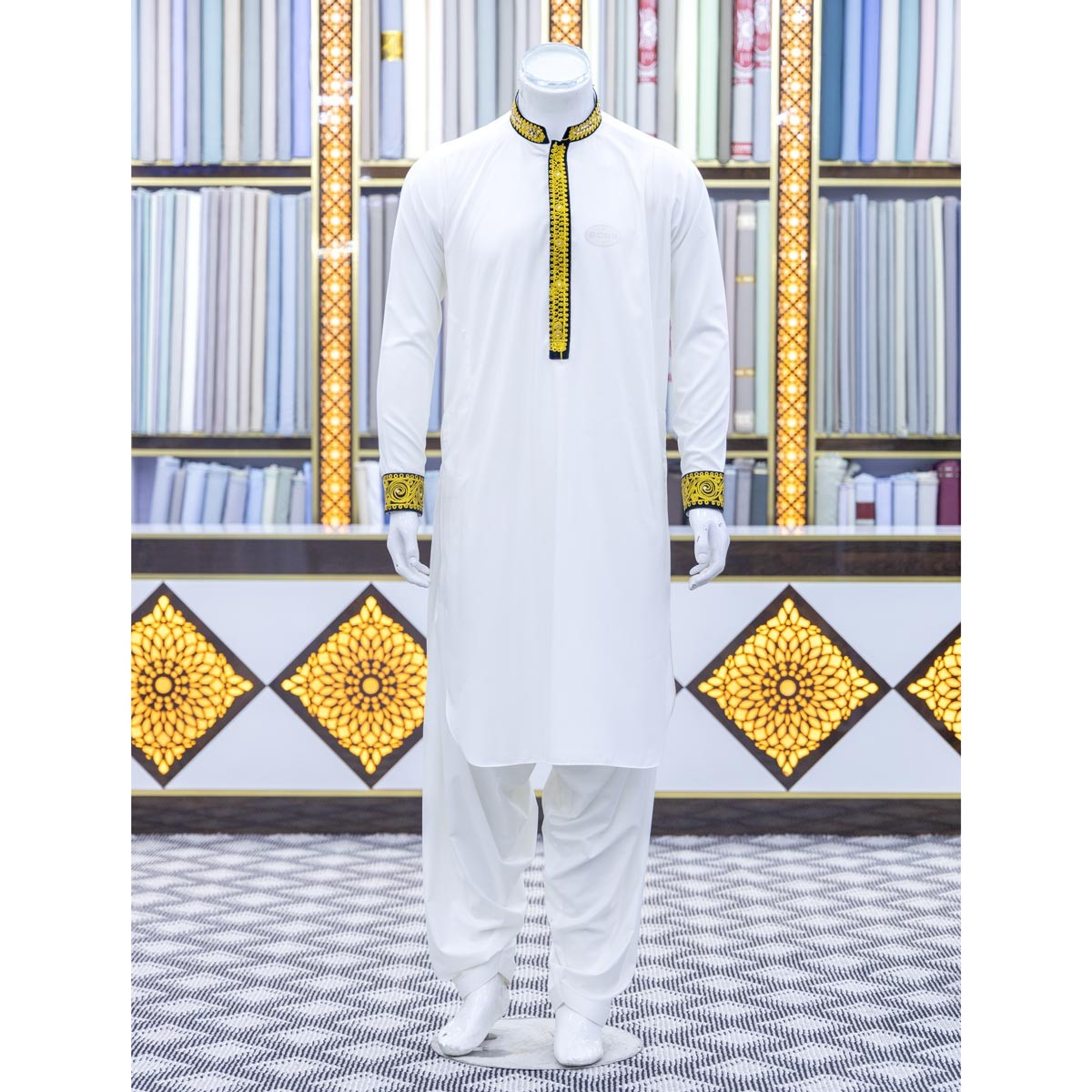 Classic Cherma-Embroidered Afghani Waistcoat and Ensemble 4
