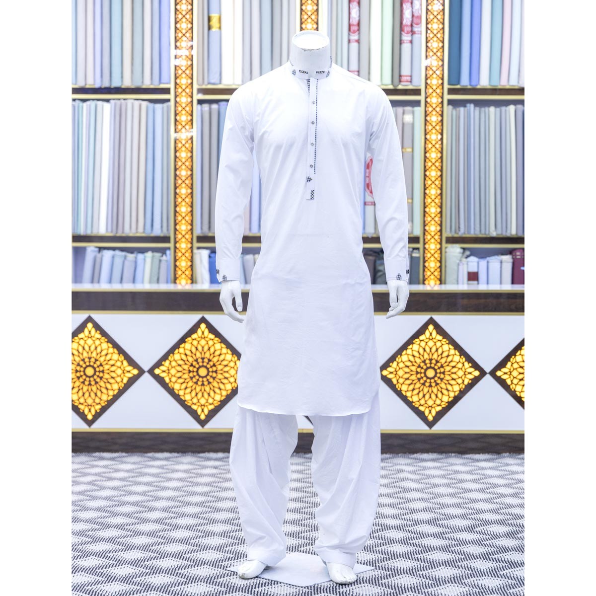 White Cotton Men's Outfit | Embroidered Casual Wear Men's Attire 2
