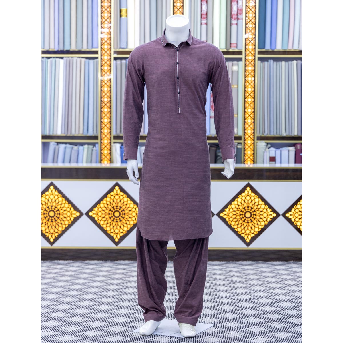 Rose Quartz Indian Embroidered Men's Outfit | Grace Traditional Wear Men's Ensemble 2