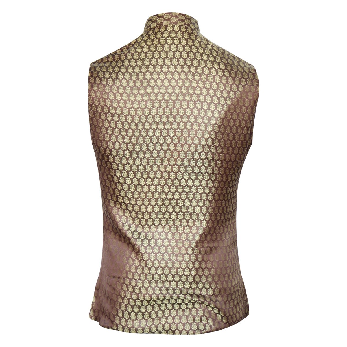 Banarasi Man's Waistcoat | Cream Collared Vest 2