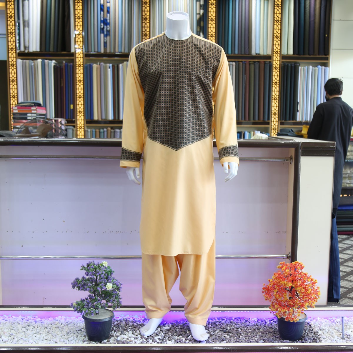 Afghani Men Clothes, Pehran Tunban, Herati design 2