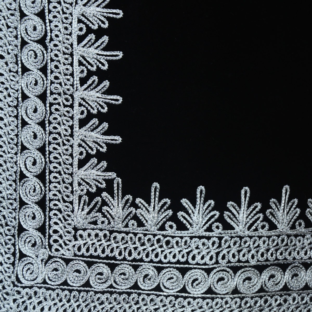 Black Cherma Embroidered Vest | Handmade Velvet Waistcoat 3