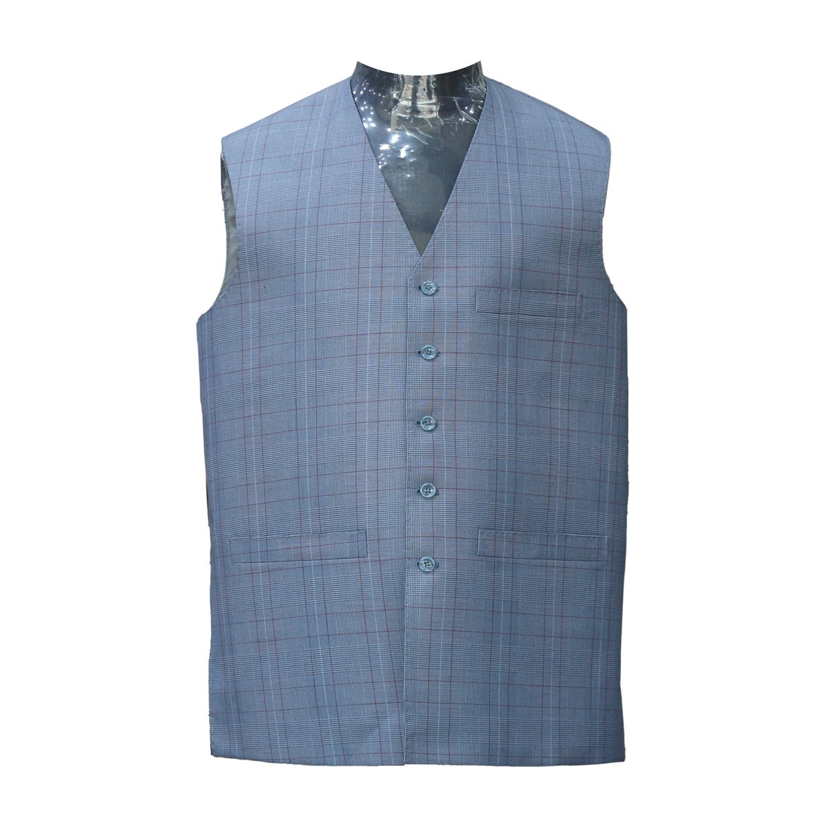 Silver Handmade Vest | Casual Wear Striped Waistcoat 1