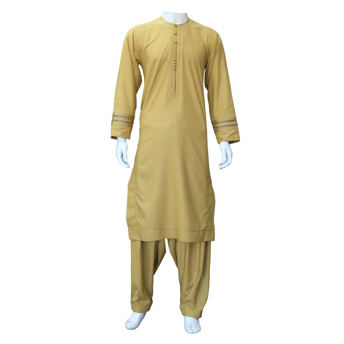 Fawn Yellow Men's Outfit | Fancy Men's Attire 1