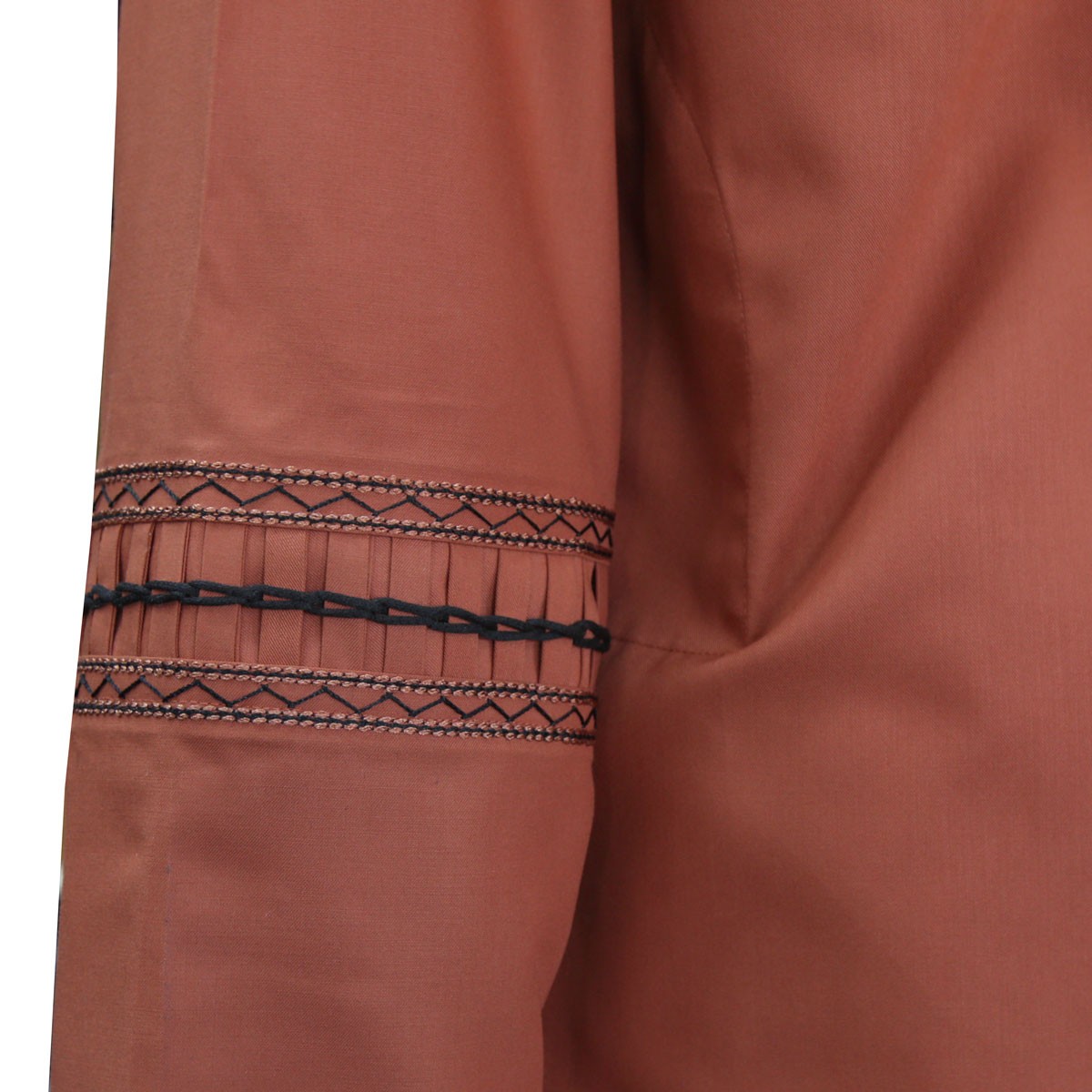 Orange Men's Outfit With Black Embroidery 3
