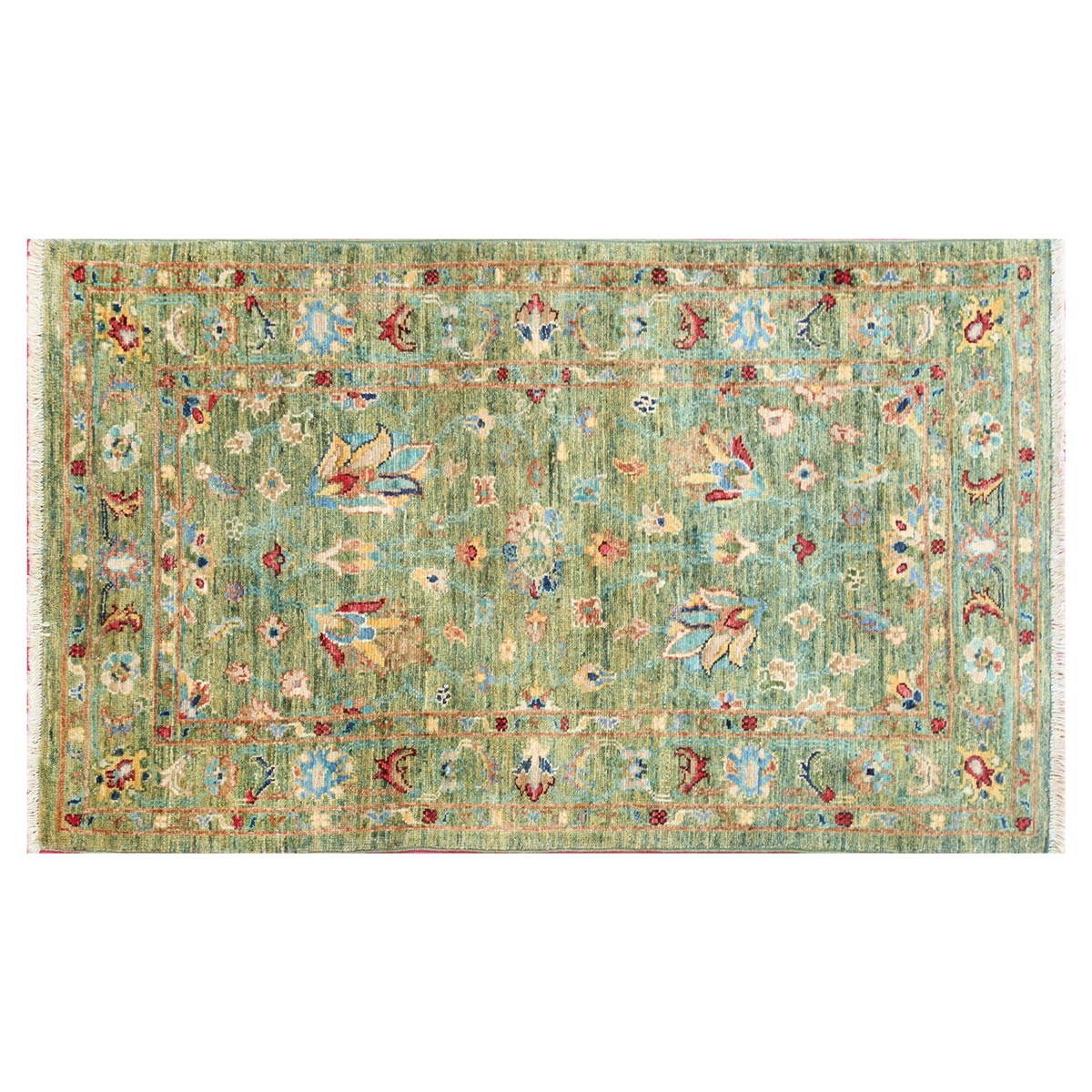 Afghan Handmade Wooden Carpet| High Quality Carpet 4' 3" X 2' 5" 1