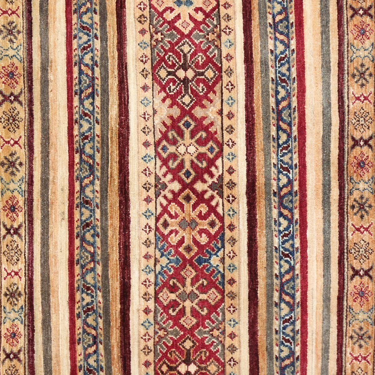 Mirror Design Handmade Carpet| Best Selling Afghan Carpet 3' 5" X 2' 5" 2