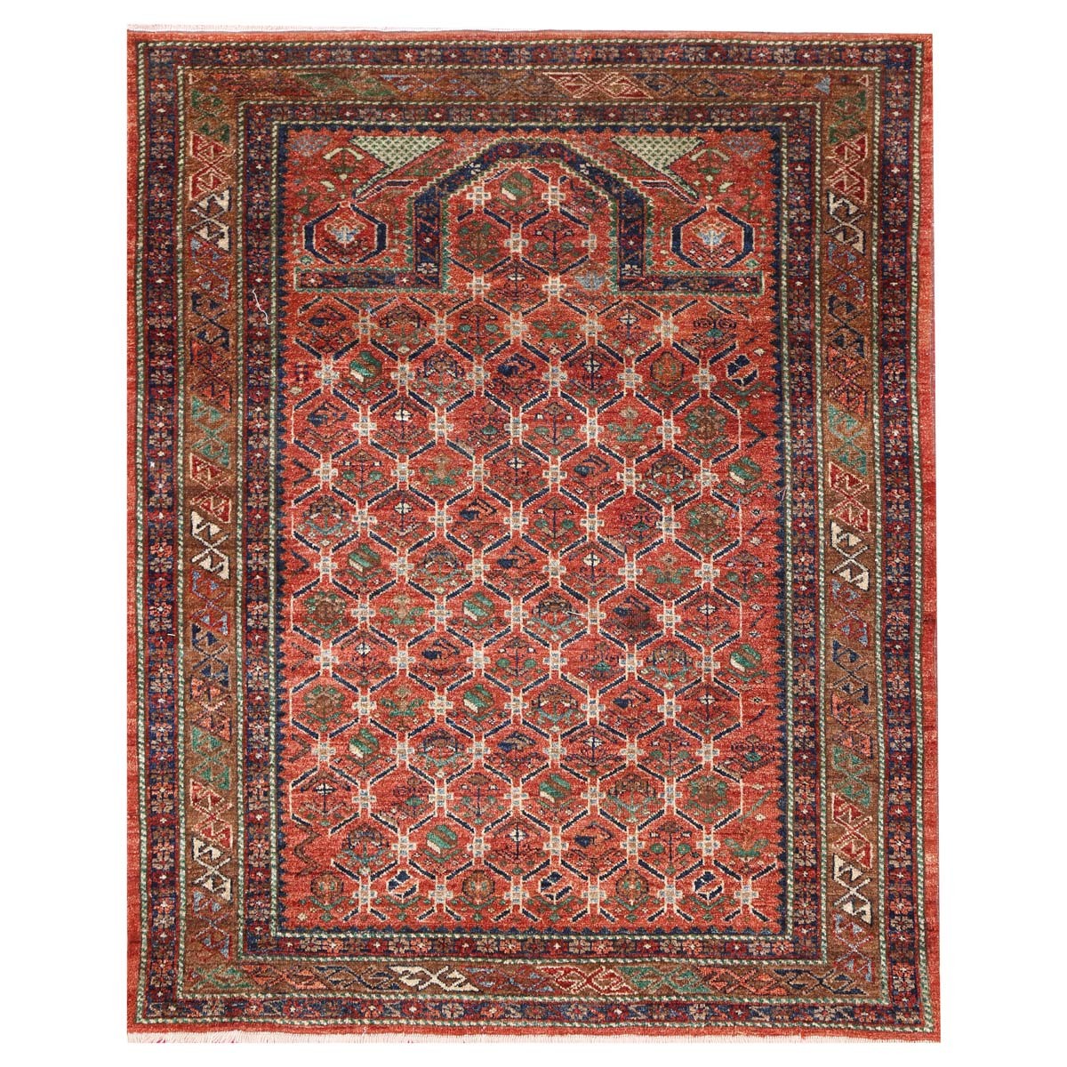 Shirwan Design Best Afghan Handmade Area Rug | 4' 6" X 3' 8" 1