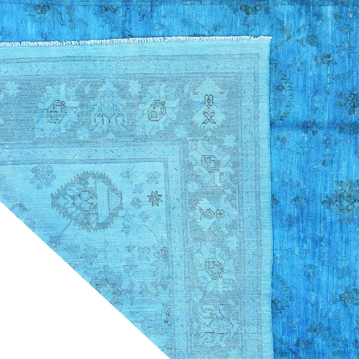 Beautiful Wooden Design Handmade Carpet | 13' 2" X 8' 7" 3