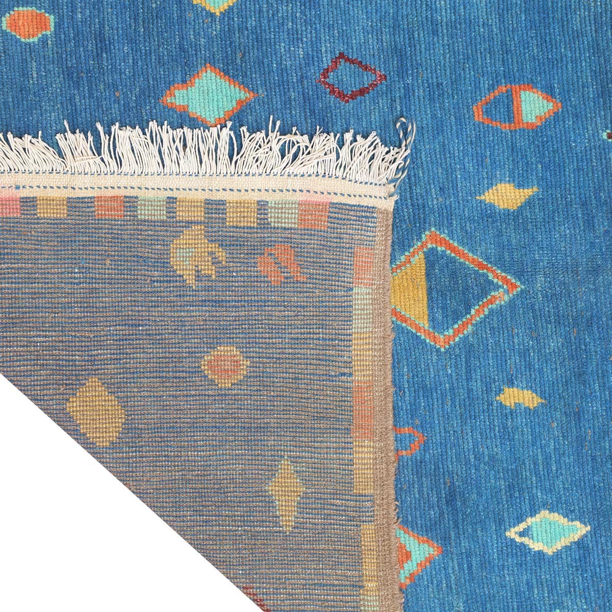 Afghan Traditional Blue Jul Khirs Carpet| 7' 7" X 5' 2" 3