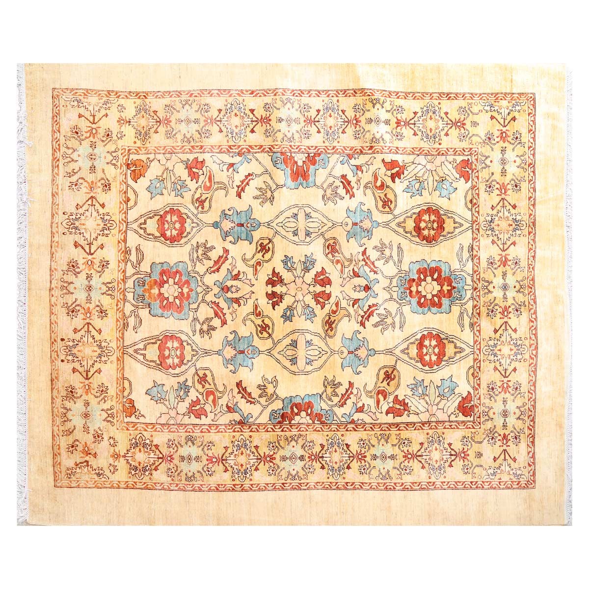 Well-Designed Handwoven Carpet | 9' 7" X 8' 0" 1